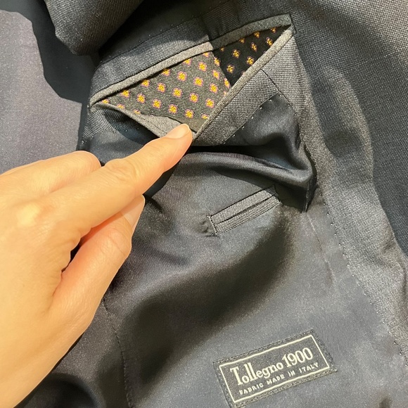 J Crew Ludlow Tollegno 1900 Wool Sport Coat Blazer - Men's Size 38S - Blue - Picture 5 of 9